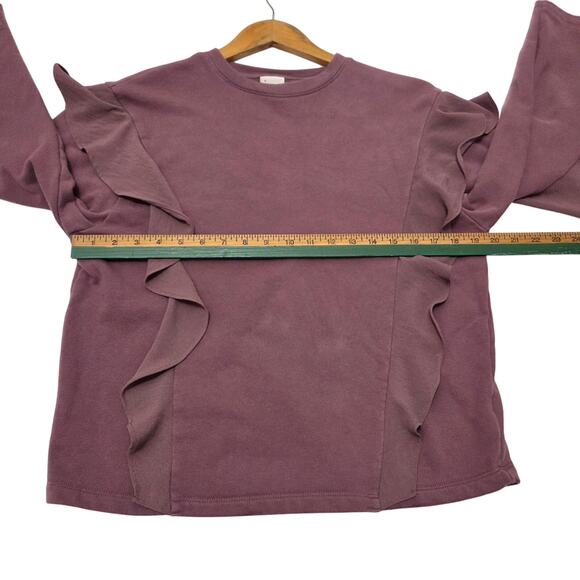 A New Day Unique Ruffle Down Sweatshirt Woman's Size Small - Picture 8 of 8